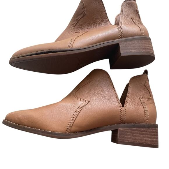 Lucky Brand Women ✨ LUCKY BRAND Macee Tan Leather Cutout Booties 7 NWOT Spring Boho 👢